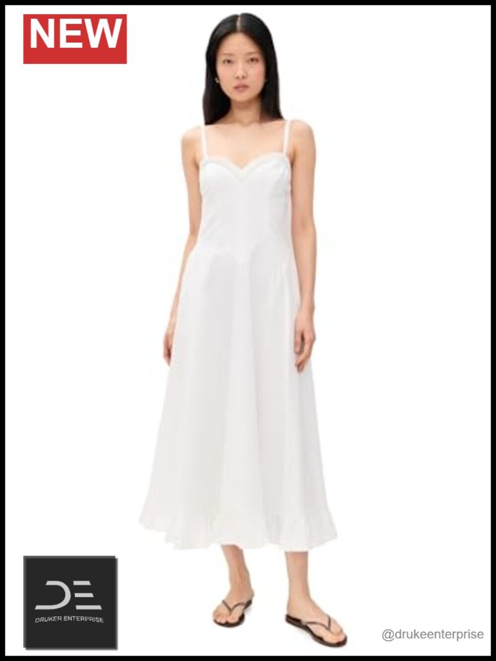 Women's Another Season Midi Dress A-Line Sweetheart Neck Sleeveless Casual